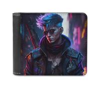 sinyumoney Warrior Portrait 3D Print PU Leather Wallet Use Holds Bills Banknote Compartments Soft Convenient Purse for Boys Girls 11.7cm*9.5cm