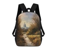 sinyumoney Washington DC Beauty USA Children's Backpacks Kids Fun School Bag Boys Backpack Travel Bag Student Schoolbag Book Stationery Bag Chool Bags 17inch