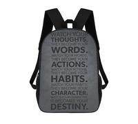 sinyumoney Watch Your Thoughts Words Rucksack Computer Rucksack for School/Work/Travel for Camping Outdoor Adventures And Daily Travel 17inch