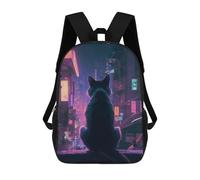 sinyumoney Watching Cat School Backpack Large Water Resistant Laptop Backpack for Teenage Girls Boys Women Men 17inch
