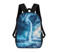 sinyumoney Water Spout Over Ocean Rucksack Large School Backpack for Boys - Perfect for Travel, Work And Daily Use 17inch