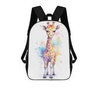 sinyumoney Watercolor Baby Giraffe Children’s Backpack Girls Boys, Rucksack Bag, Daypack, Primary School, Perfect for Back to Kids School Or PE, Gifts And Travel 17inch