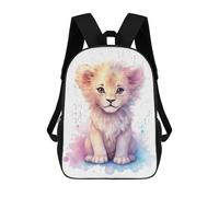 sinyumoney Watercolor Baby Leopard School Bags School Secondary High School College Backpack Travel for Girl, Teen Girls 17inch