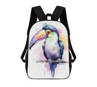 sinyumoney Watercolor Baby Toucan School Backpack Travel College Rucksack Backpacks for Campus Outdoor Travel Sports 17inch