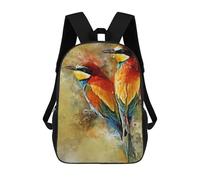 sinyumoney Watercolor Birds School Bags Large Lightweight Casual Backpack- Perfect for Travel, Work And Daily Use 17inch
