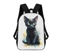 sinyumoney Watercolor Bombay Cat Baby School Backpack Large Water Resistant Laptop Backpack for Boys/Girls/Teenagers 17inch