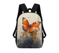 sinyumoney Watercolor Butterfly Rucksack Lightweight Airport College Students Back Pack- Perfect for Travel, Work And Daily Use 17inch