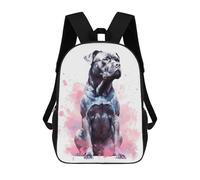 sinyumoney Watercolor Cane Corso Backpack, Children's Backpack, Student School Bag Bookbag Rucksack, 3D Printed School Bag for Boys Girls 17inch