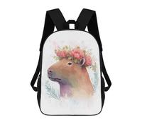 sinyumoney Watercolor Capybara Art Backpack School Bag Work Laptop Backpack Rucksack Bag for Teenage Girls Boys Women Men 17inch
