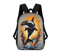 sinyumoney Watercolor Dolphin Animal Backpack School Large Water Resistant Laptop Backpack for Teenage Girls Boys Women Men 17inch