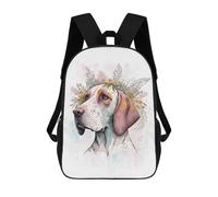 sinyumoney Watercolor English Pointer School Bags Water Resistant Travel Backpack Computer Bag - Perfect for Travel, Work And Daily Use 17inch