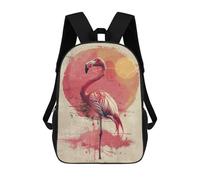 sinyumoney Watercolor Flamingo Backpack School Bag Water Resistant School Bag Business Backpack - Perfect for Travel, Work And Daily Use 17inch