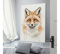 sinyumoney Watercolor Fox Portrait Canvas Poster Wall Art Prints Modern Artwork Prints for Walls for Wall Decor And Home Office Decorations 08x12inch(20x30cm)