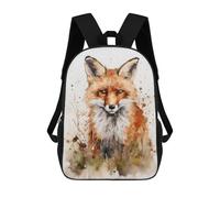 sinyumoney Watercolor Fox Portrait School Backpack Water Resistant Travel Backpack Computer Bag for Girls Boys Teenage 17inch