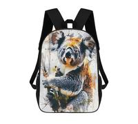 sinyumoney Watercolor Koala Bear Backpacks Kids Student Schoolbag,3D Printed Backpacks,Elementary And Middle School Students Backpacks for Boys Girls 17inch