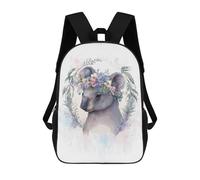 sinyumoney Watercolor Koala Painting Rucksack Secondary Causal Travel High School Bags for Boys/Girls/Teenagers 17inch