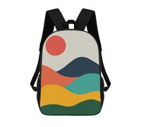 sinyumoney Watercolor Landscape 05 Backpack School Bag Backpack For Girls Boys Backpacks Large Capacity Kids Backpack Lightweight School Bags For Kids Students 17inch