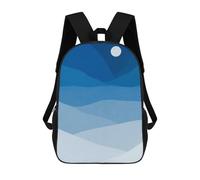 sinyumoney Watercolor Landscape 1 Children's Backpacks Kids Fun School Bag Boys Backpack Travel Bag Student Schoolbag Book Stationery Bag Chool Bags 17inch
