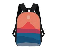 sinyumoney Watercolor Landscape 3 Backpack School Bag Travel College Rucksack Backpacks for Men, Women & Teenage Boys 17inch