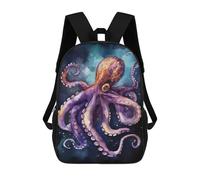 sinyumoney Watercolor Octopus Children's School Backpack 3D Printed for Kids Travel Rucksacks Book Bags Kids School Bag 17inch