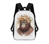 sinyumoney Watercolor Orangutan Art School Backpack Computer Rucksack for School/Work/Travel- Perfect for Travel, Work And Daily Use 17inch