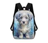 sinyumoney Watercolor Puppy Portrait School Backpack Computer Rucksack for School/Work/Travel- Perfect for Travel, Work And Daily Use 17inch