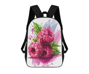 sinyumoney Watercolor Raspberries Backpack School Business Durable Laptop Bag for Camping Outdoor Adventures And Daily Travel 17inch