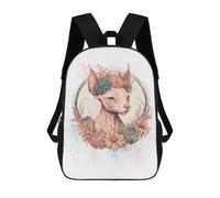 sinyumoney Watercolor Sphynx Cat School Backpack Lightweight Schoolbag Dayback Bookbag College for Men, Women & Teenage Boys 17inch