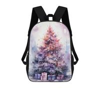 sinyumoney Watercolor Winter Wonders 3D Printed 17inch Kids School Bag Rucksacks Children's School Fashion Casual Back Pack High Capacity Travel Book Bags