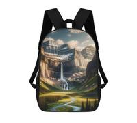 sinyumoney Waterfall in Forest Backpack School Bag Travel College Rucksack Backpacks for Camping Outdoor Adventures And Daily Travel 17inch