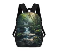 sinyumoney Waterfall in Green Nature Backpack School Business Laptop Rucksack Bag Unisex Casual Daypack for Teenage Girls Boys Women Men 17inch