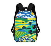 sinyumoney Waterloo Iowa Farms Backpack School Daypacks Business Backpack Water Resistant Bookbag for Camping Outdoor Adventures And Daily Travel 17inch