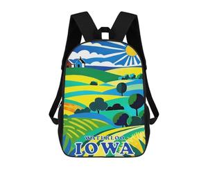 sinyumoney Waterloo Iowa Farms Backpack School Daypacks Business Backpack Water Resistant Bookbag for Camping Outdoor Adventures And Daily Travel 17inch