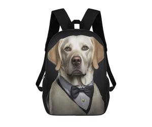 sinyumoney Well Dressed Labrador 32 Backpack School Rucksack Casual Daypacks School Work Travel Bag for Men/Women 17inch