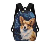 sinyumoney Welsh Corgi Backpacks Kids Student Schoolbag 3D Printed Backpacks Elementary And Middle School Students Backpacks for Boys Girls 17inch