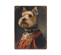 sinyumoney Welsh Terrier Dog Metal Retro Wall Poster Decor for Workshop Train Room Bar Kitchen Decor15.7 x11.8