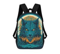 sinyumoney Werewolf Backpack Kids School Backpack School Bag 3D Printed Fashion School Bag for Boys Elementary And Middle School Student 17inch
