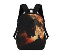sinyumoney Werewolf Confrontation Under A Fiery Moon Backpack School Bag Large Lightweight Casual Backpack for Campus Outdoor Travel Sports 17inch