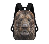 sinyumoney Wet Lion CloseUp Backpacks Kids School Backpack School Bag 3D Printed School Bag for Boys Elementary And Middle School Students 17inch