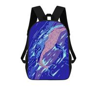 sinyumoney Whale Abstract Children's School Backpack 3D Printed for Kids Travel Rucksacks Book Bags Kids School Bag 17inch
