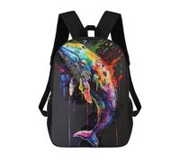 sinyumoney Whale Animal Painting Backpack School Business Laptop Rucksack Bag Unisex Casual Daypack for Teenage Girls Boys Women Men 17inch