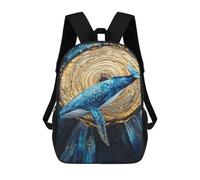 sinyumoney Whale Art Ocean Decor-1 Backpack School Bag Lightweight Casual Daypack School Backpacks for School/Work/Travel 17inch