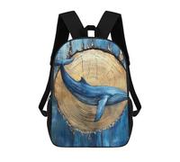 sinyumoney Whale Art Print Ocean Decor-5 3D Printed 17inch School Bag Children's School Backpack Travel Backpacks Casual Fashion Bag for Kids School Students