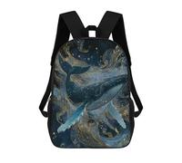 sinyumoney Whale Artwork Ocean Majesty School Backpack Business Laptop Rucksack Bag Unisex Casual Daypack for Men, Women & Teenage Boys 17inch
