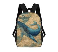 sinyumoney Whale Clouds Ocean Artwork Backpack School Daypacks Business Backpack Water Resistant Bookbag for Boys/Girls/Teenagers 17inch