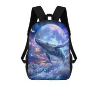 sinyumoney Whale Dream Clouds Moon Rucksack Business Laptop Rucksack Bag Unisex Casual Daypack for Girls Boys Teenage 17inch