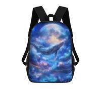 sinyumoney Whale Dream Fantasy Art Backpack School Bag High Secondary School Bags Casual Backpack for Teenage Girls Boys Women Men 17inch
