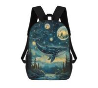 sinyumoney Whale Dreams in Bubble Forest School Backpack Water Resistant School Bag Business Backpack for Men/Women 17inch