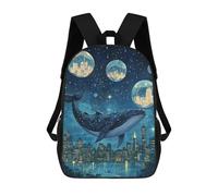 sinyumoney Whale Dreams in City Lights-1 Backpack School Bag Business Durable Laptop Bag for Boys/Girls/Teenagers 17inch
