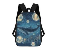sinyumoney Whale Dreams in City Lights Backpack School Bag Work Laptop Backpack Rucksack Bag for Boys/Girls/Teenagers 17inch